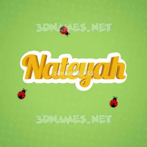 nateyah in Ladybugs style - 3D name wallpaper