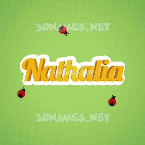 nathalia in Ladybugs style - 3D name wallpaper nathalia in Ladybugs style - 3D name wallpaper