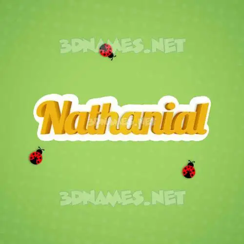 nathanial in Ladybugs style - 3D name wallpaper nathanial in Ladybugs style - 3D name wallpaper