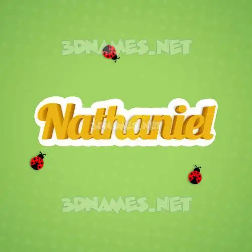 nathaniel in Ladybugs style - 3D name wallpaper nathaniel in Ladybugs style - 3D name wallpaper
