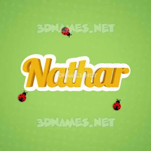 nathar in Ladybugs style - 3D name wallpaper nathar in Ladybugs style - 3D name wallpaper