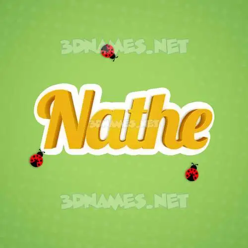 nathe in Ladybugs style - 3D name wallpaper nathe in Ladybugs style - 3D name wallpaper