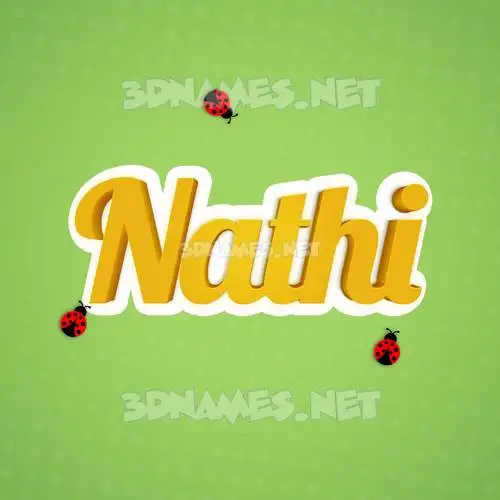 nathi in Ladybugs style - 3D name wallpaper