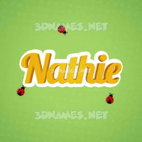 nathie in Ladybugs style - 3D name wallpaper