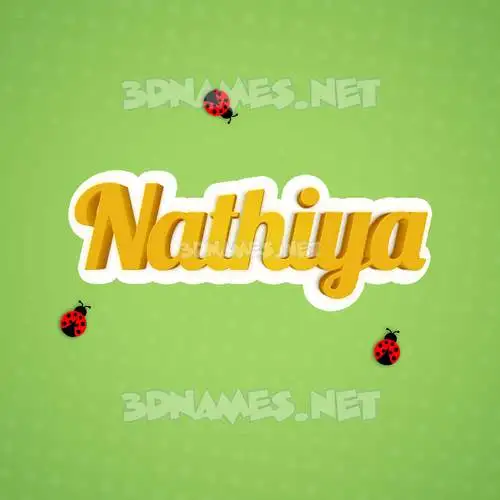 nathiya in Ladybugs style - 3D name wallpaper nathiya in Ladybugs style - 3D name wallpaper