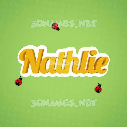 nathlie in Ladybugs style - 3D name wallpaper