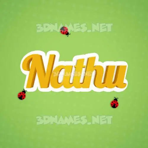 nathu in Ladybugs style - 3D name wallpaper