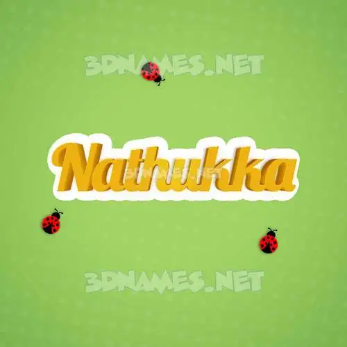 nathukka in Ladybugs style - 3D name wallpaper