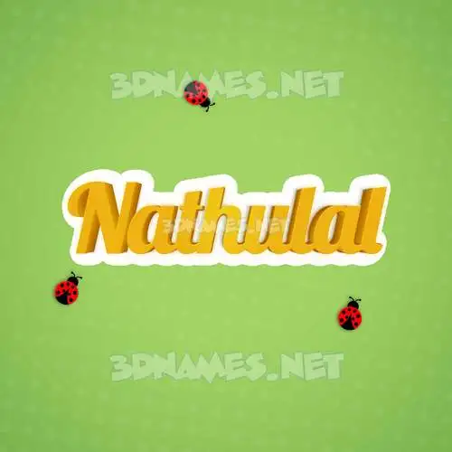 nathulal in Ladybugs style - 3D name wallpaper
