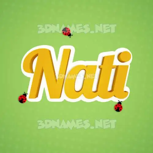 nati in Ladybugs style - 3D name wallpaper nati in Ladybugs style - 3D name wallpaper