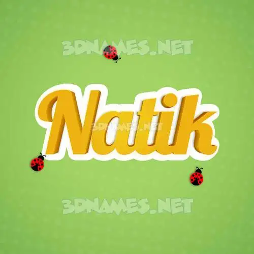 natik in Ladybugs style - 3D name wallpaper natik in Ladybugs style - 3D name wallpaper