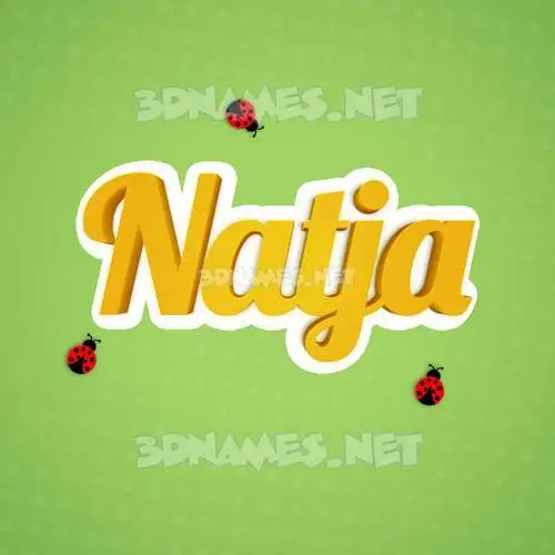 natja in Ladybugs style - 3D name wallpaper natja in Ladybugs style - 3D name wallpaper