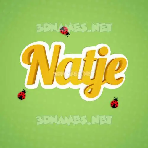 natje in Ladybugs style - 3D name wallpaper natje in Ladybugs style - 3D name wallpaper