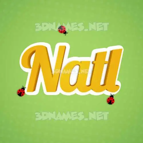natl in Ladybugs style - 3D name wallpaper natl in Ladybugs style - 3D name wallpaper
