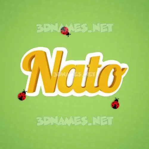 nato in Ladybugs style - 3D name wallpaper nato in Ladybugs style - 3D name wallpaper