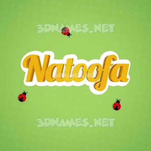natoofa in Ladybugs style - 3D name wallpaper natoofa in Ladybugs style - 3D name wallpaper