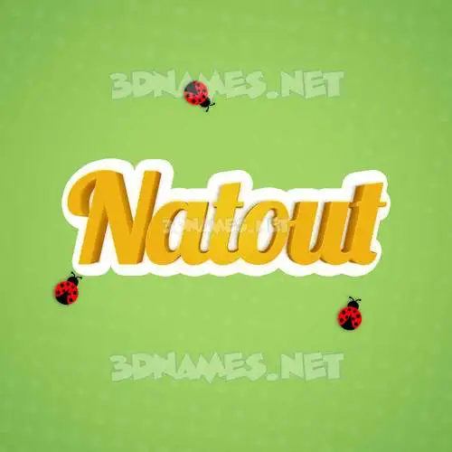 natout in Ladybugs style - 3D name wallpaper