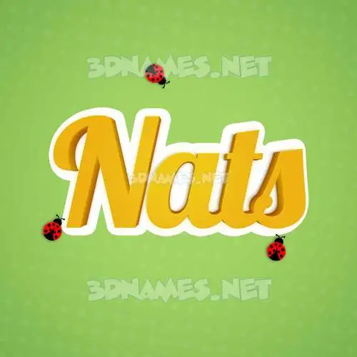 nats in Ladybugs style - 3D name wallpaper nats in Ladybugs style - 3D name wallpaper