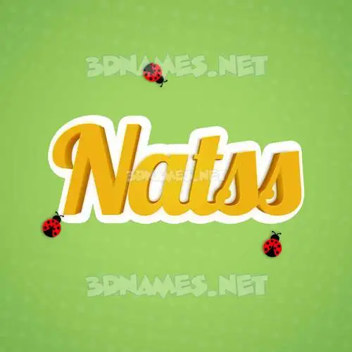 natss in Ladybugs style - 3D name wallpaper natss in Ladybugs style - 3D name wallpaper