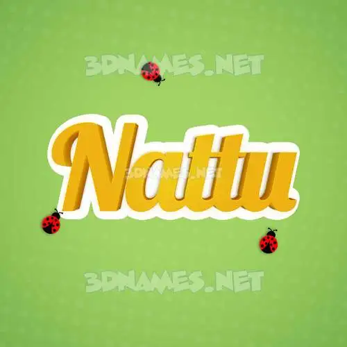 nattu in Ladybugs style - 3D name wallpaper nattu in Ladybugs style - 3D name wallpaper