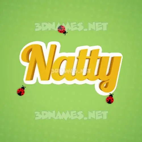 natty in Ladybugs style - 3D name wallpaper