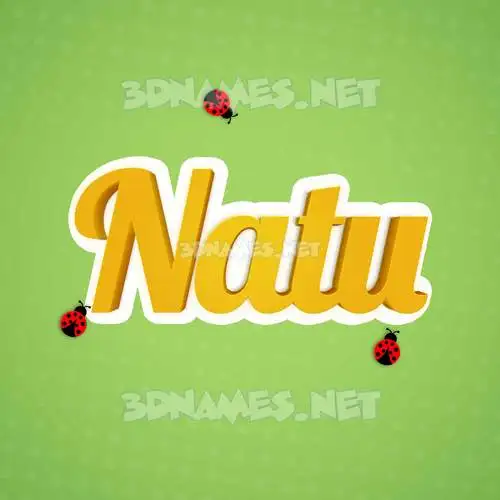 natu in Ladybugs style - 3D name wallpaper natu in Ladybugs style - 3D name wallpaper