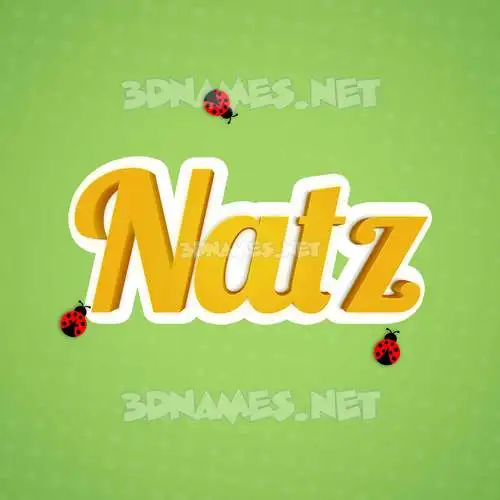 natz in Ladybugs style - 3D name wallpaper natz in Ladybugs style - 3D name wallpaper