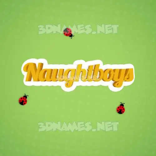 naughtboys in Ladybugs style - 3D name wallpaper naughtboys in Ladybugs style - 3D name wallpaper