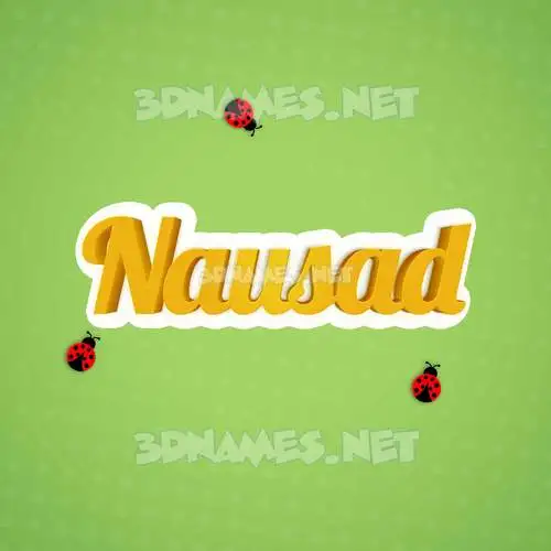 nausad in Ladybugs style - 3D name wallpaper