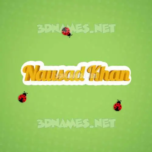 nausad khan in Ladybugs style - 3D name wallpaper