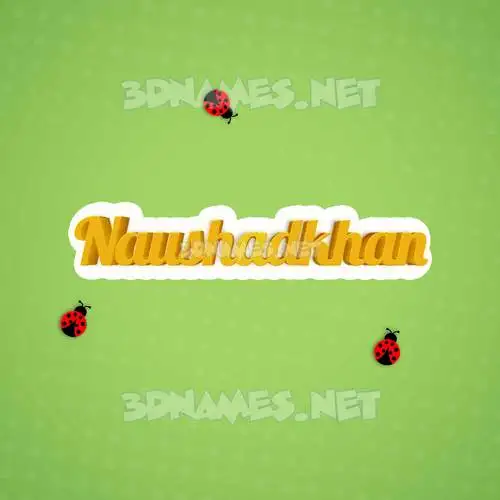 naushadkhan in Ladybugs style - 3D name wallpaper naushadkhan in Ladybugs style - 3D name wallpaper
