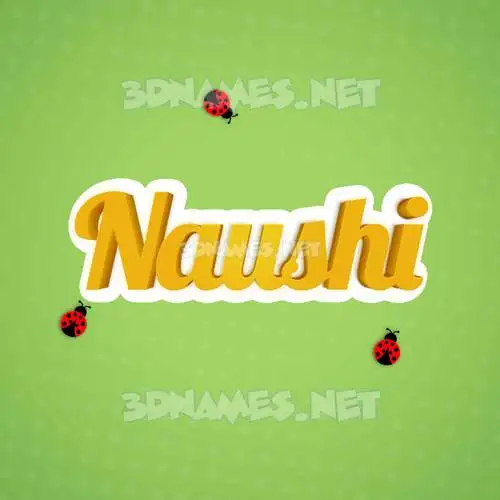 naushi in Ladybugs style - 3D name wallpaper naushi in Ladybugs style - 3D name wallpaper