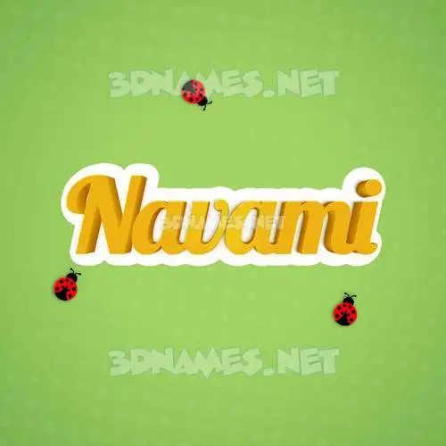 navami in Ladybugs style - 3D name wallpaper navami in Ladybugs style - 3D name wallpaper