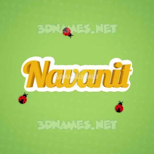 navanit in Ladybugs style - 3D name wallpaper