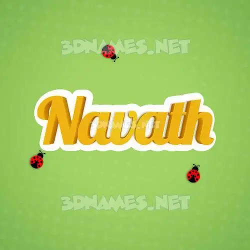 navath in Ladybugs style - 3D name wallpaper