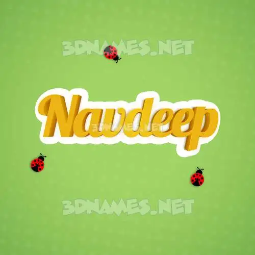 navdeep in Ladybugs style - 3D name wallpaper