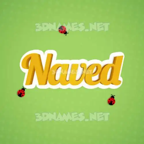 naved in Ladybugs style - 3D name wallpaper
