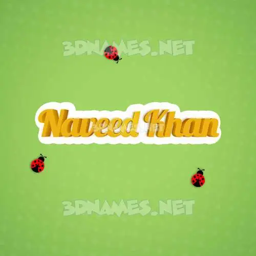 naveed khan in Ladybugs style - 3D name wallpaper naveed khan in Ladybugs style - 3D name wallpaper