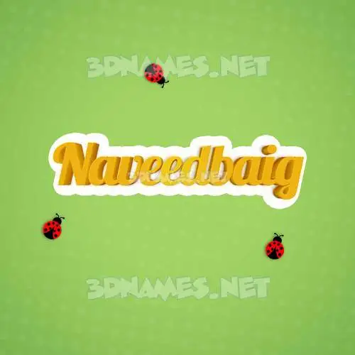naveedbaig in Ladybugs style - 3D name wallpaper naveedbaig in Ladybugs style - 3D name wallpaper