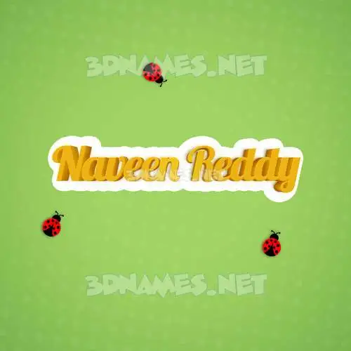 naveen reddy in Ladybugs style - 3D name wallpaper naveen reddy in Ladybugs style - 3D name wallpaper