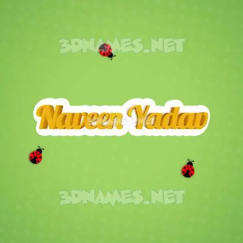 naveen yadav in Ladybugs style - 3D name wallpaper