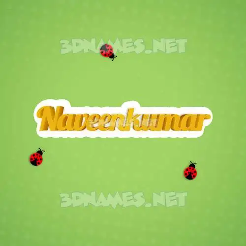 naveenkumar in Ladybugs style - 3D name wallpaper naveenkumar in Ladybugs style - 3D name wallpaper