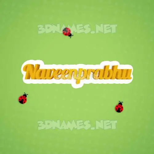 naveenprabhu in Ladybugs style - 3D name wallpaper naveenprabhu in Ladybugs style - 3D name wallpaper