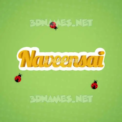naveensai in Ladybugs style - 3D name wallpaper naveensai in Ladybugs style - 3D name wallpaper