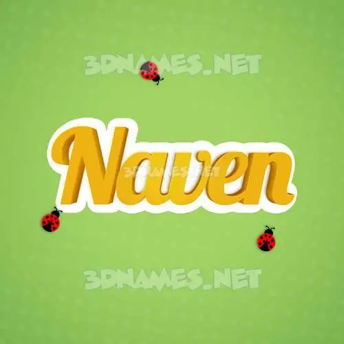 naven in Ladybugs style - 3D name wallpaper
