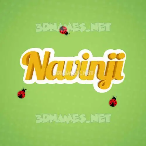 navinji in Ladybugs style - 3D name wallpaper