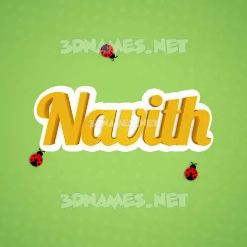 navith in Ladybugs style - 3D name wallpaper