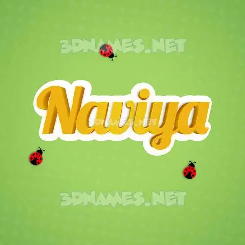 naviya in Ladybugs style - 3D name wallpaper