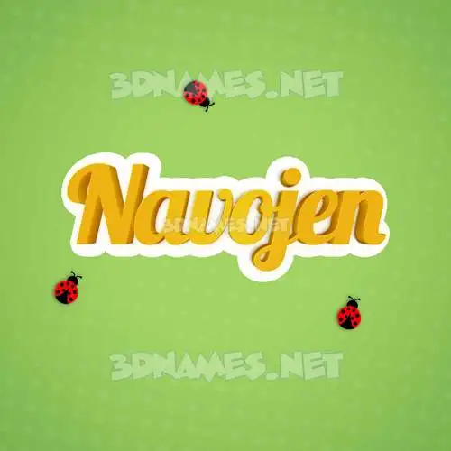 navojen in Ladybugs style - 3D name wallpaper navojen in Ladybugs style - 3D name wallpaper