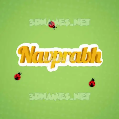 navprabh in Ladybugs style - 3D name wallpaper